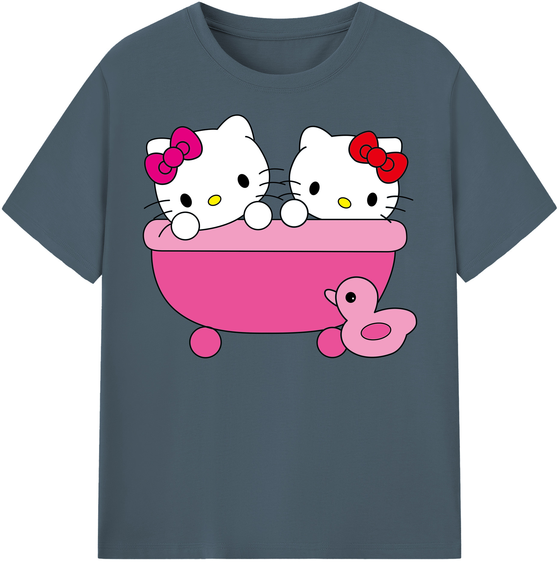 （画像用） Hello Kitty ハローキティ 綿100％半袖Tシャツ（フロントプリント）
